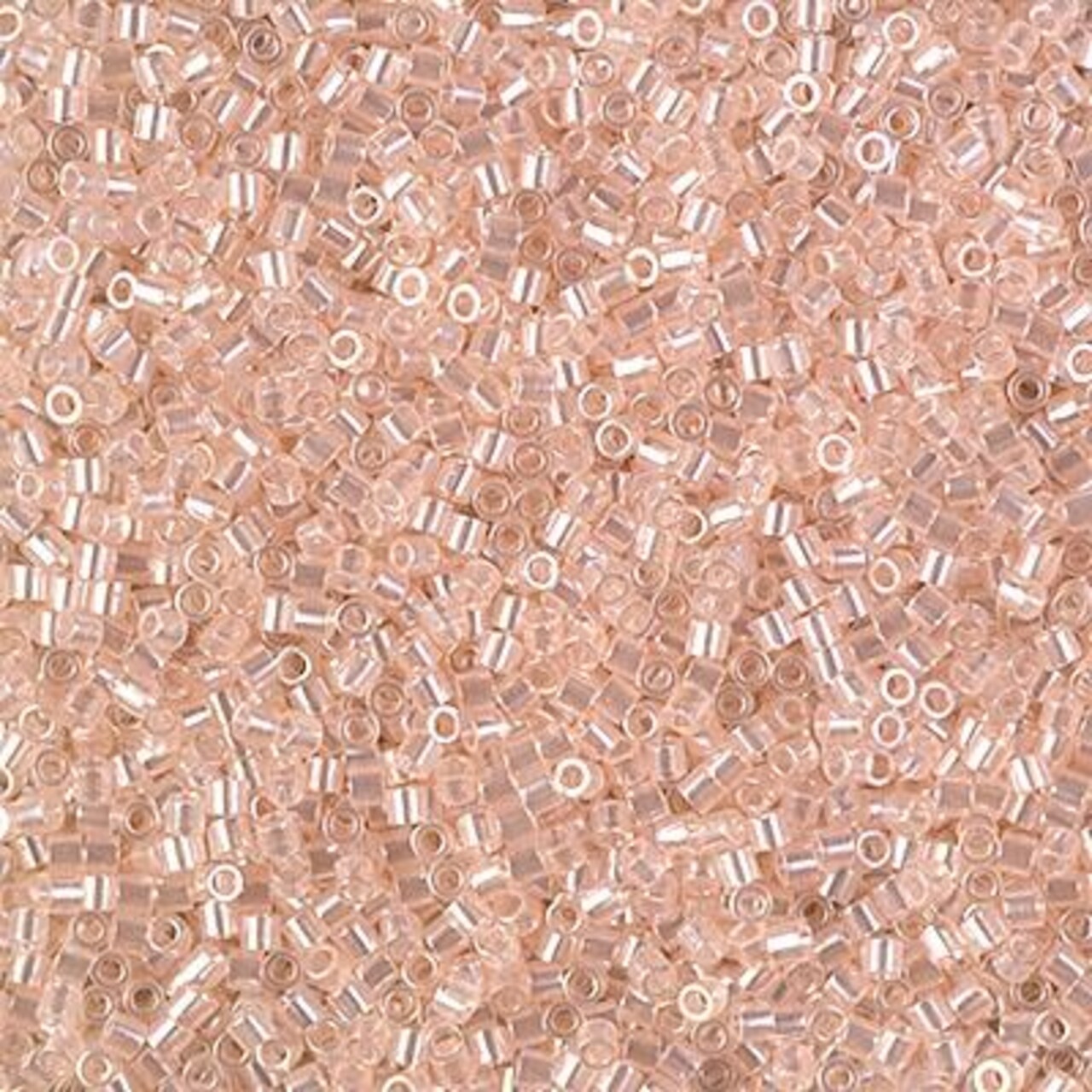 Miyuki Delica Bead 15/0, DBS1479, Transparent Pale Peach Luster